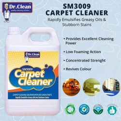 Dr Clean SM3009 Carpet Cleaner With Bio-Surfactants, Rapidly Emulsifies Greasy Oil & Stubborn 5L