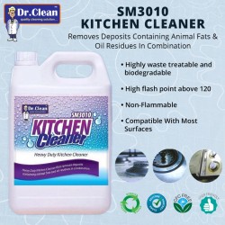 Dr Clean SM3010 Kitchen Cleaner Removes Deposits Containing Animal Fats & Oil Residues In Combination 5L
