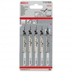 BOSCH T101BR Jigsaw Blade For Clean Straight Cut Wood x 5PCS (2608630014)