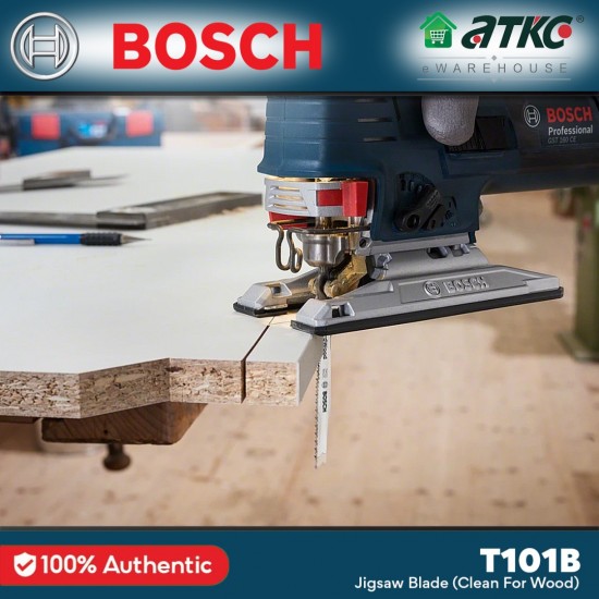 BOSCH T101B Jigsaw Blade For Clean Straight Cut Wood x 5PCS/PKT (2608630030)