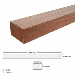 Nyatoh Timber 2'' (T) x 4'' (W) x 8' (L) Smooth Planed Surfaced Four Sides (S4S)