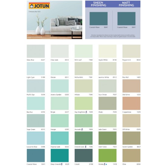 Jotun Paint Essence Cover Plus For Interior 5L (Matt - Standard Colour)