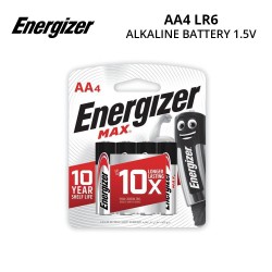 Energizer Max Alkaline Battery 1.5V AA4 (4 PCS)