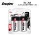 Energizer Max Alkaline Battery 1.5V D2 (2 PCS)