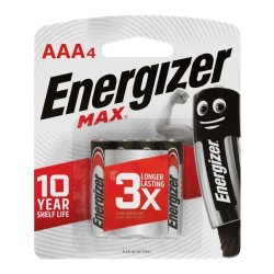 Energizer Max Alkaline Battery 1.5V AAA4 (4 PCS)