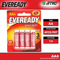 Eveready AA4 Heavy Duty Batteries​ 1.5V (4PCS/PKT)