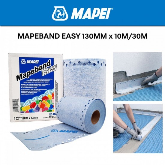 Mapei Mapeband Easy Rubber Tape Sandwiched Between Two Layers of Non-Woven Fabric Waterproofing Systems Mapei Mapeband Easy Rubber Tape Sandwiched Between Two Layers of Non-Woven Fabric Waterproofing Systems