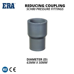 ERA NPT/BSPT SCH80 Pressure Fittings US8004 Reducing Coupling 2" x 1 1/2" - 63MM x 50MM