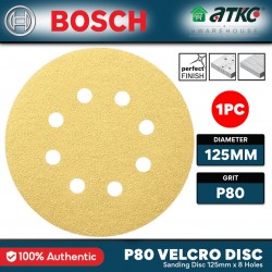 Bosch P80 Velcro Sanding Disc 125MM (2608608T65)