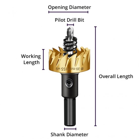 Home Store HSS High Speed Steel Hole Saw With Drill Bit 50MM Home Store HSS High Speed Steel Hole Saw With Drill Bit 50MM