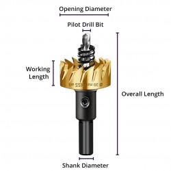 Home Store HSS High Speed Steel Hole Saw With Drill Bit 65MM Home Store HSS High Speed Steel Hole Saw With Drill Bit 65MM