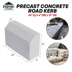 Precast Concrete Road Kerb 24'' (L) x 6'' (W) x 12'' (H)