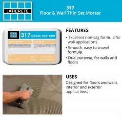 Laticrete 317 Floor & Wall Thin Set Mortar 25KG (Grey)