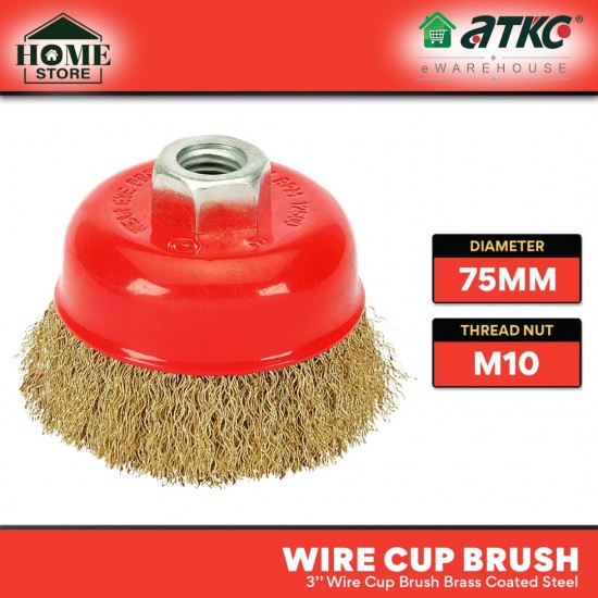 Home Store Wire Cup Brush with M10 / M14 Thread Nut - 3" / 4" Home Store Wire Cup Brush with M10 / M14 Thread Nut - 3" / 4"