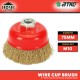 Home Store Wire Cup Brush with M10 / M14 Thread Nut - 3" / 4" Home Store Wire Cup Brush with M10 / M14 Thread Nut - 3" / 4"