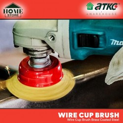 Home Store Wire Cup Brush with M10 / M14 Thread Nut - 3" / 4"