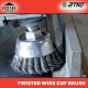 Home Store Twisted Wire Cup Brush with M10 / M14 Thread Nut - 3" / 4"