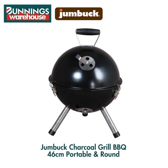 Bunnings Jumbuck #0038708 Portable & Round Charcoal Grill BBQ 46cm Bunnings Jumbuck #0038708 Portable & Round Charcoal Grill BBQ 46cm