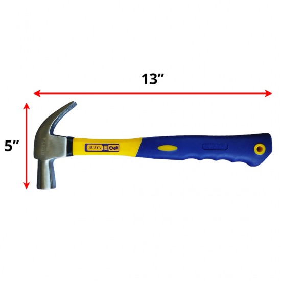 Buaya Claw Hammer with Fiberglass Handle 27MM 16OZ Buaya Claw Hammer with Fiberglass Handle 27MM 16OZ