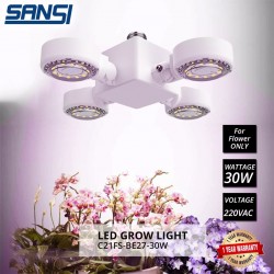 SANSI 30W LED Grow Light Bulb Flower Spectrum And Grow Light Lamp For Indoor Garden Houseplants/Greenhouse (Red Colour Radiation)