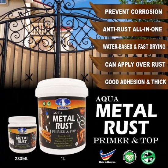 Otter Aqua Metal Rust Primer & Top All In One 1L