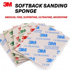 1PC 3M Softback Sanding Sponge Sandpaper Kertas Pasir 114MM (W) x 139MM (L) - Medium, Fine, Superfine, Ultrafine, Microfine