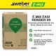 E.Mix Easi Render 09 Premixed Cement Render For Brick, Block And Fairface Concrete Walls, Patching And General Use 40KG (GREY)