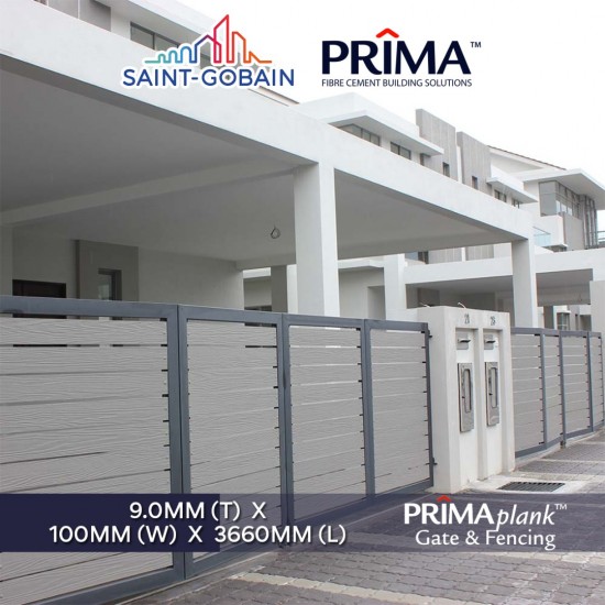 Saint-Gobain Prima Plank Gate & Fencing Square Edge 9.0MM (T) x 100MM (W) x 3660MM (L) - Woodgrain Saint-Gobain Prima Plank Gate & Fencing Square Edge 9.0MM (T) x 100MM (W) x 3660MM (L) - Woodgrain