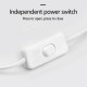 Home Store E27 Power Cord Socket Lamp Cable With Euro Type Plug Max 60W 1.8M/ 2.4M/ 3.6M (Black, White)