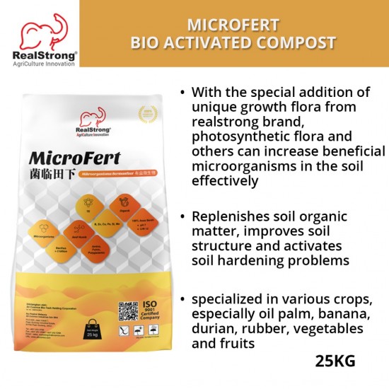 Real Strong Microfert Bio-Activated Compost Fertilizer 25KG 