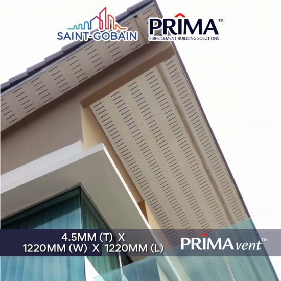 Saint-Gobain Prima Vent Slotted Eaves Lining 4.5MM (T) x 1220MM 4' (W) x 1220MM 4' (L) Saint-Gobain Prima Vent Slotted Eaves Lining 4.5MM (T) x 1220MM 4' (W) x 1220MM 4' (L)
