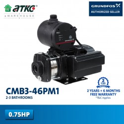 Grundfos CMB3-46PM1 Automatic Home Pressure Booster Water Pump 0.75HP