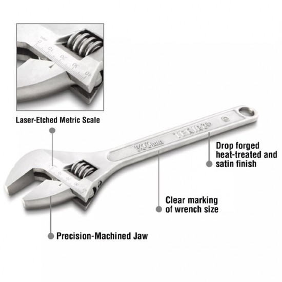 Tekiro Adjustable Wrench 6'', 8'', 10'', 12'' Tekiro Adjustable Wrench 6'', 8'', 10'', 12''