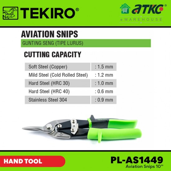 Tekiro PL-AS1449 Aviation Snips 10'' Tekiro PL-AS1449 Aviation Snips 10''