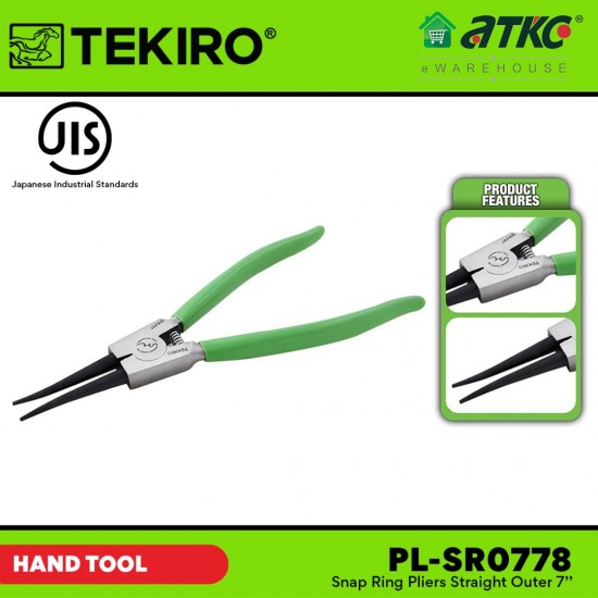 Tekiro PL-SR0778 Snap Ring Pliers Straight Outer 7''