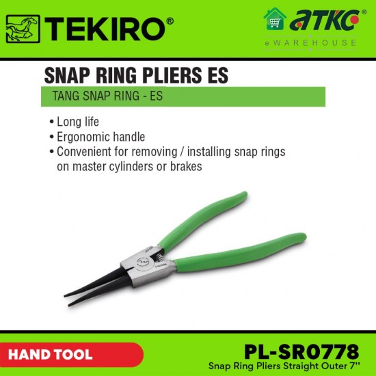 Tekiro PL-SR0778 Snap Ring Pliers Straight Outer 7''