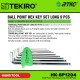 Tekiro HK-BP1204 Ball Point Hex Key Long Set (9PCS) Tekiro HK-BP1204 Ball Point Hex Key Long Set (9PCS)
