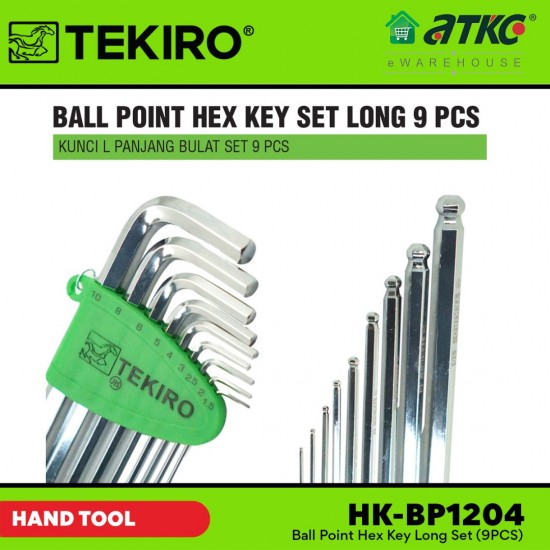 Tekiro HK-BP1204 Ball Point Hex Key Long Set (9PCS) Tekiro HK-BP1204 Ball Point Hex Key Long Set (9PCS)