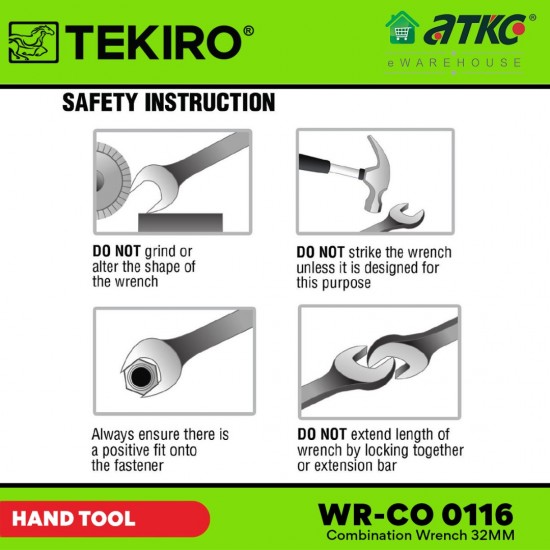 Tekiro Combination Wrench 6MM - 32MM