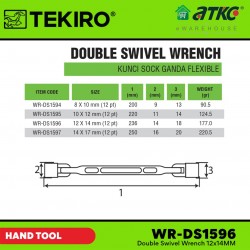 Tekiro WR-DS1596 Double Swivel Wrench 12x14MM Tekiro WR-DS1596 Double Swivel Wrench 12x14MM