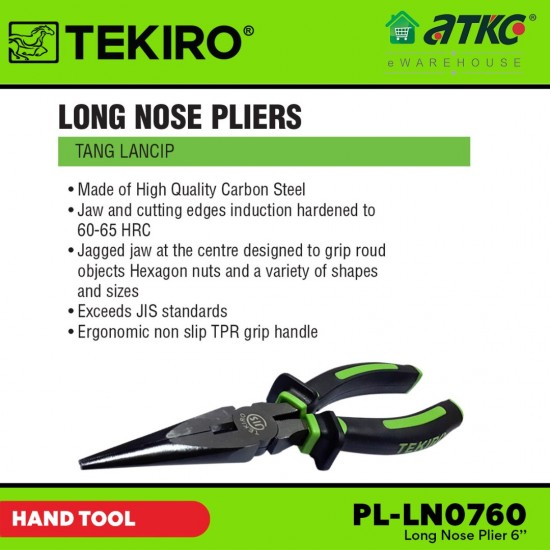 Tekiro PL-LN0760 Long Nose Plier 6'' Tekiro PL-LN0760 Long Nose Plier 6''