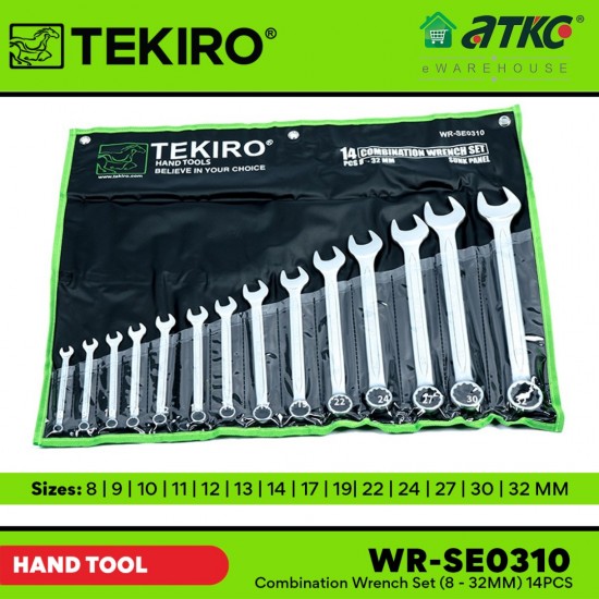 Tekiro WR-SE0310 Combination Wrench Set (8-32MM) 14PCS