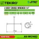 Tekiro AU-WC1463 4 Ways Cross Wrench 14'' (17, 19, 21, 23MM)