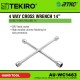 Tekiro AU-WC1463 4 Ways Cross Wrench 14'' (17, 19, 21, 23MM)