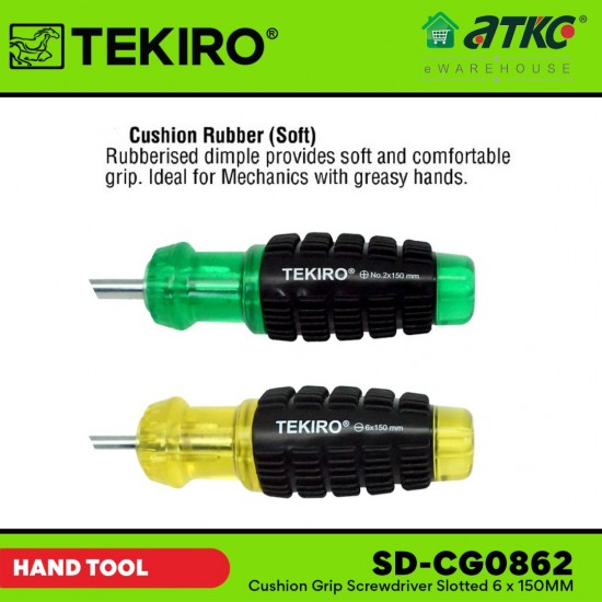 Tekiro SD-CG0862 Cushion Grip Slotted Screwdriver 6x150MM 