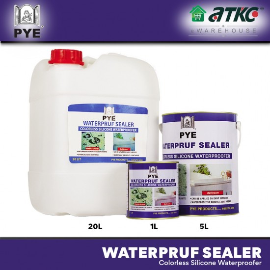 PYE Waterpruf Sealer Colorless Silicone Waterproofer 1L PYE Waterpruf Sealer Colorless Silicone Waterproofer 1L