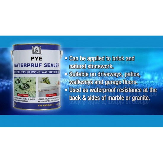 PYE Waterpruf Sealer Colorless Silicone Waterproofer 1L PYE Waterpruf Sealer Colorless Silicone Waterproofer 1L