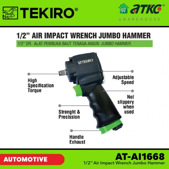 Tekiro AT-AI1668 1/2'' Air Impact Wrench Jumbo Hammer Tekiro AT-AI1668 1/2'' Air Impact Wrench Jumbo Hammer