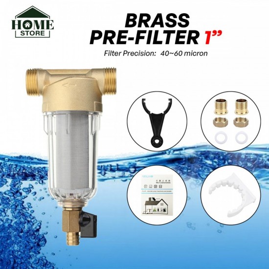Home Store Brass Pre-Treatment System Water Pre-Filter 1/2", 3/4", 1"