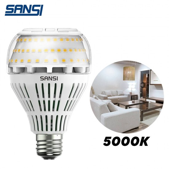 Sansi 27W LED Light Bulb E27 4000 Lumens For Living Room, Kitchen, Bathroom, Garage, Warehouse, Basement 3000K/5000K